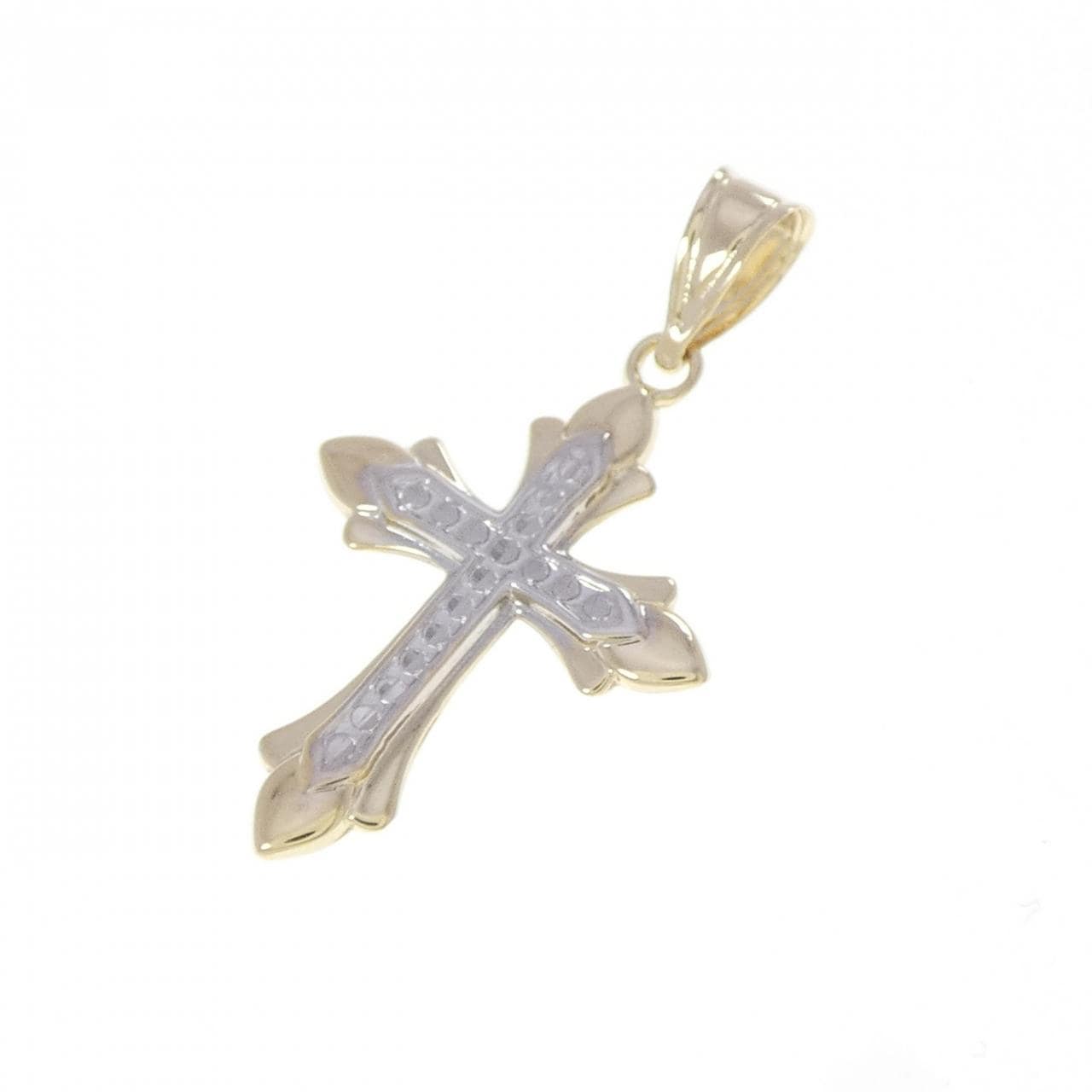 14KYG/14KWG クロス ペンダント