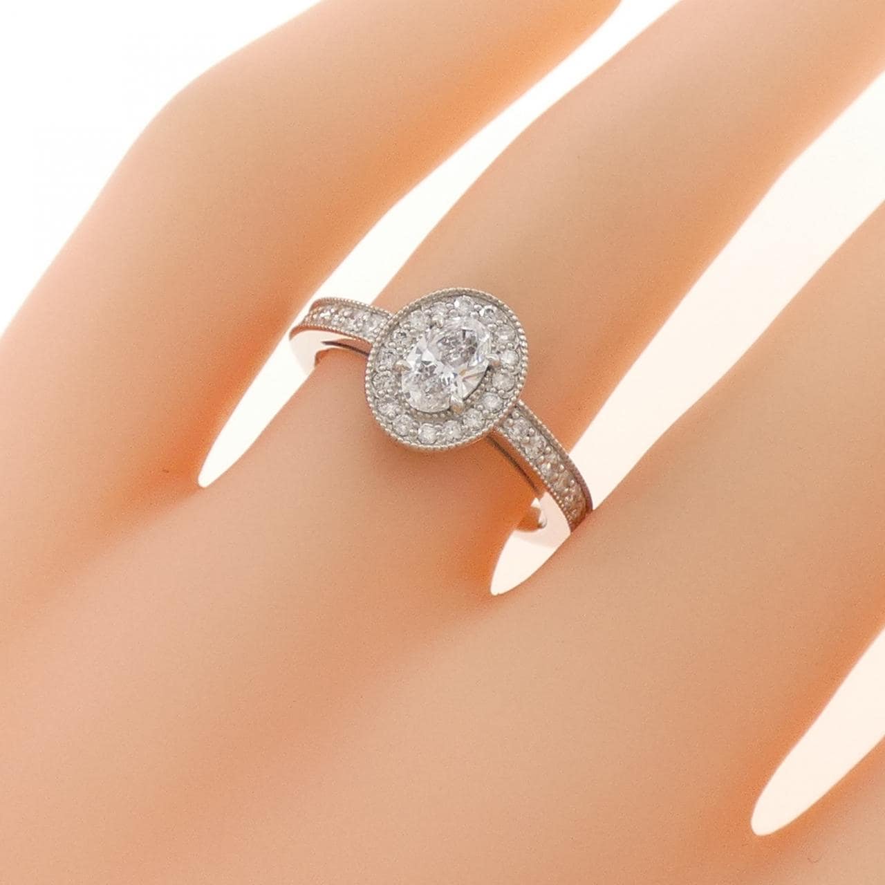 PT900 ダイヤモンド リング 0.31CT D IF オーバルカット