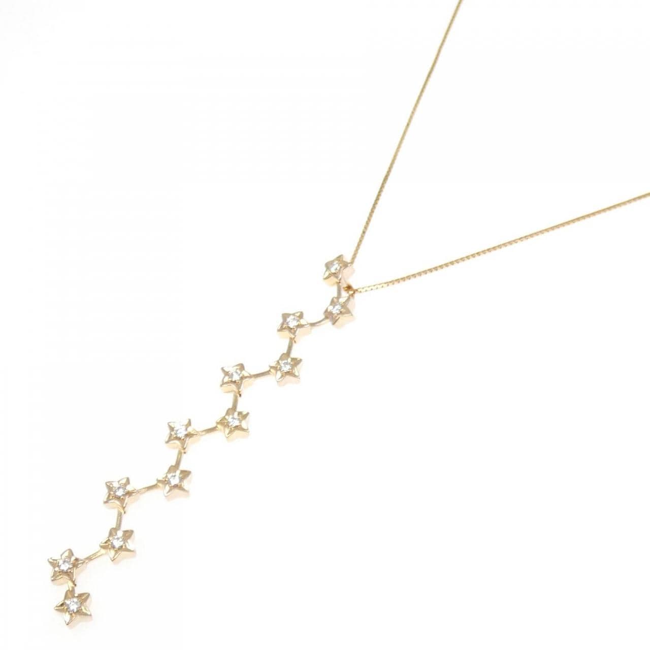 K18PG スター ダイヤモンド ネックレス 0.32CT