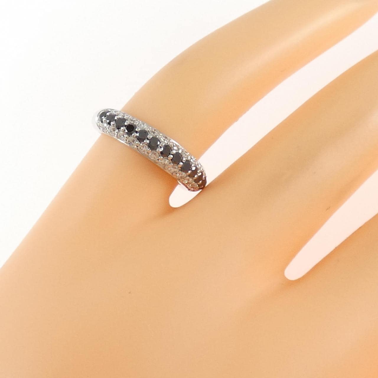 K18WG ダイヤモンド ピンキーリング 0.20CT