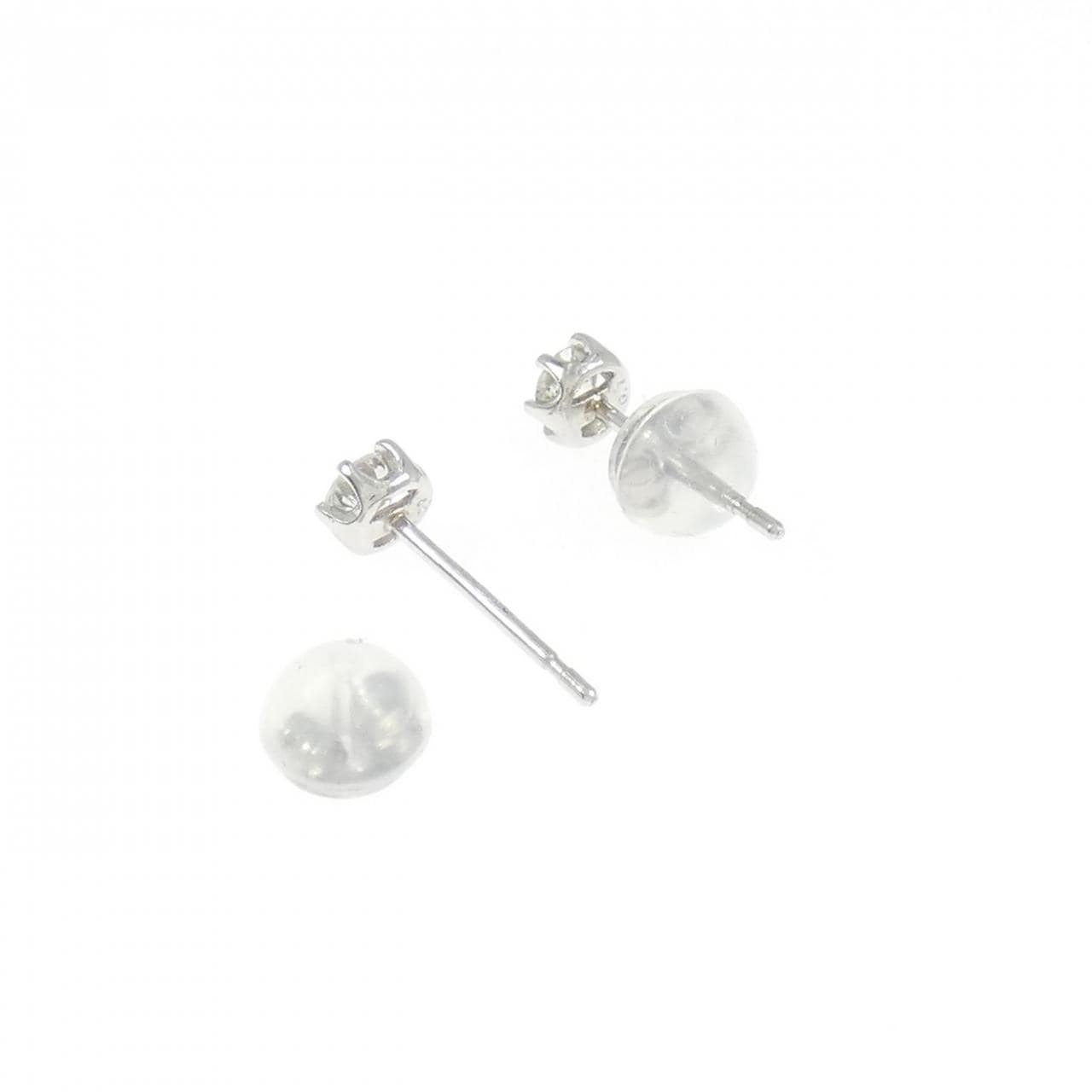 PT900 ソリティア ダイヤモンド ピアス 0.2CT