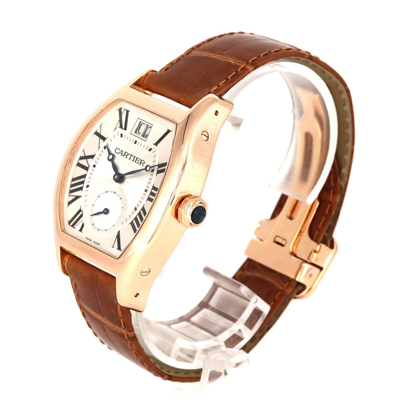カルティエ トーチュ ラージデイト スモールセコンドXL PG W1556234 PG･RG 手巻