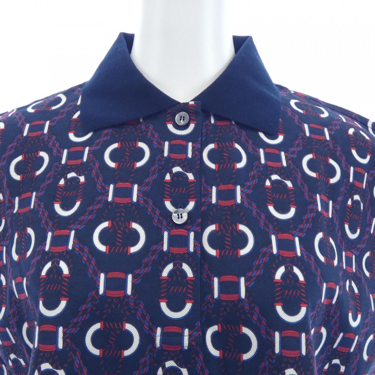 エルメス HERMES カノエ　CANOE 3E4512DB ポロ ドレス カットワンピース