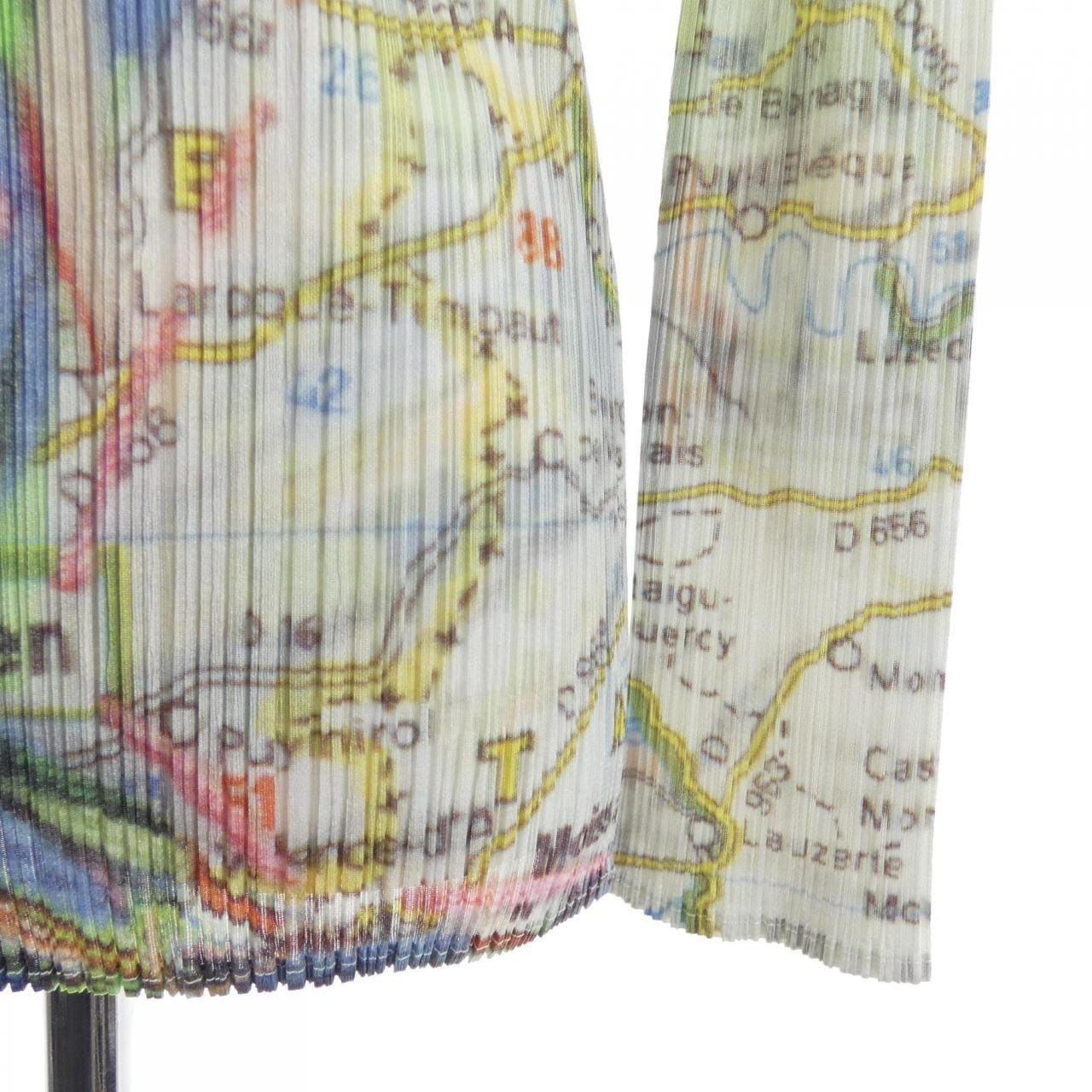 プリーツプリーズ PLEATS PLEASE WORLD MAP 世界地図 PP51-JJ803 7559115 シャツ
