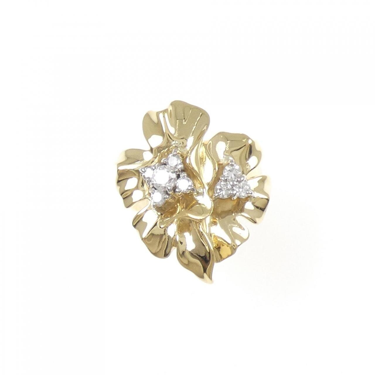K18YG/PT900 ダイヤモンド リング 0.40CT