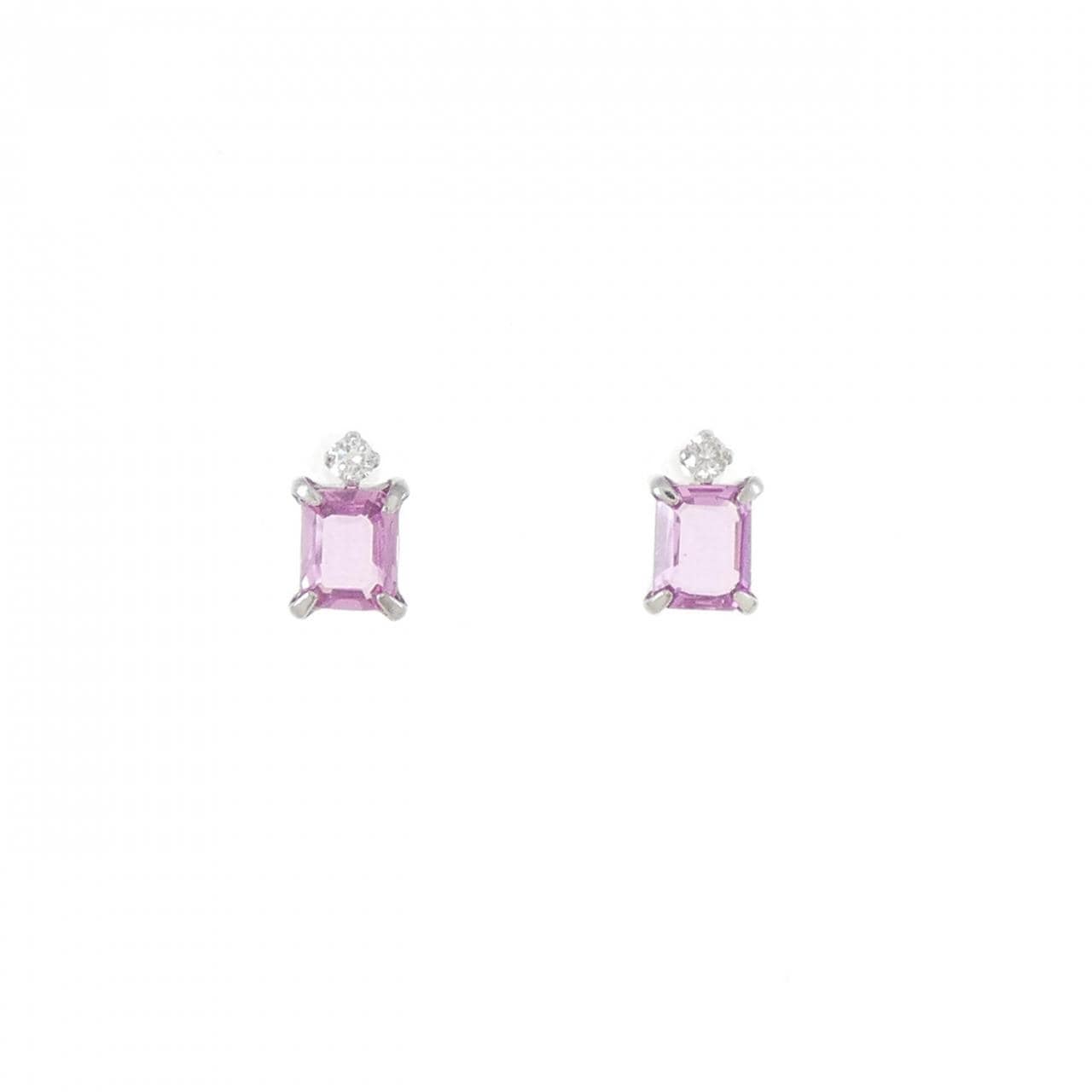 【リメイク】PT サファイヤ ピアス 0.78CT