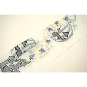 【新品】刺繍半衿　ハロウィン