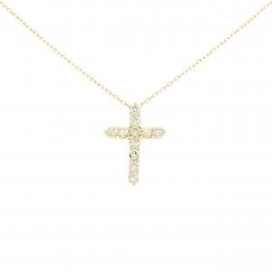 K18YG クロス ダイヤモンド ネックレス 0.51CT