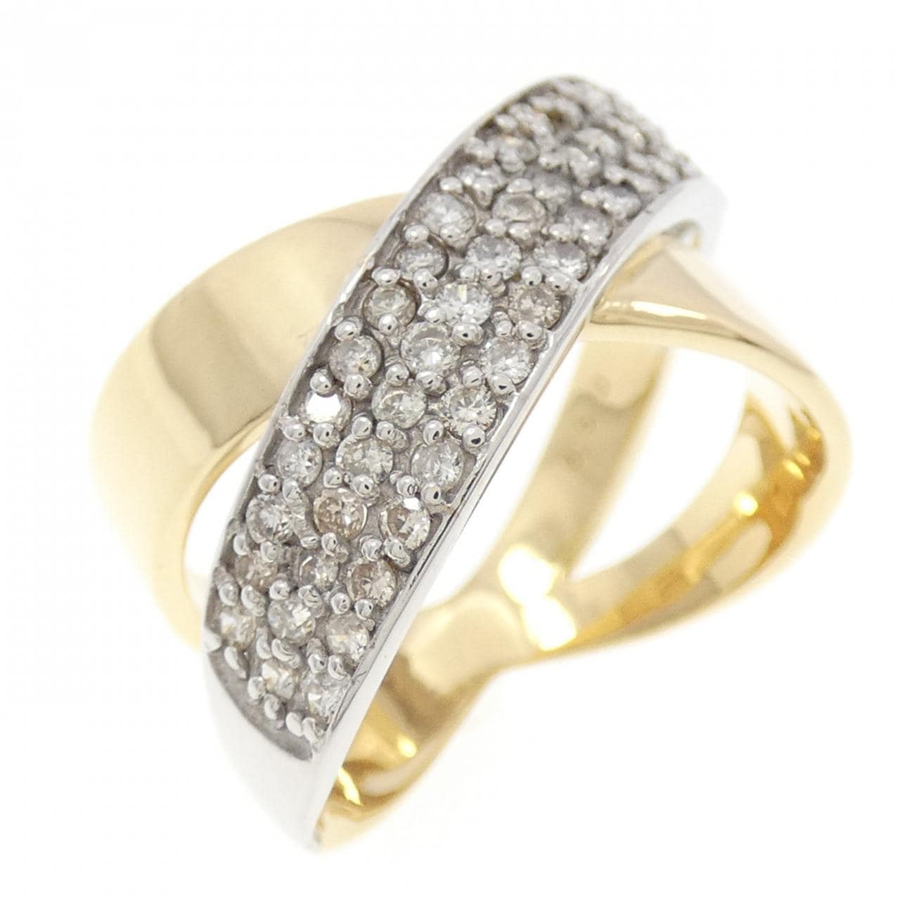 K18YG/K18WG ダイヤモンド リング 0.50CT