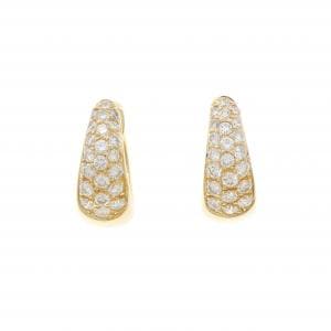 750YG パヴェ ダイヤモンド ピアス 0.63CT