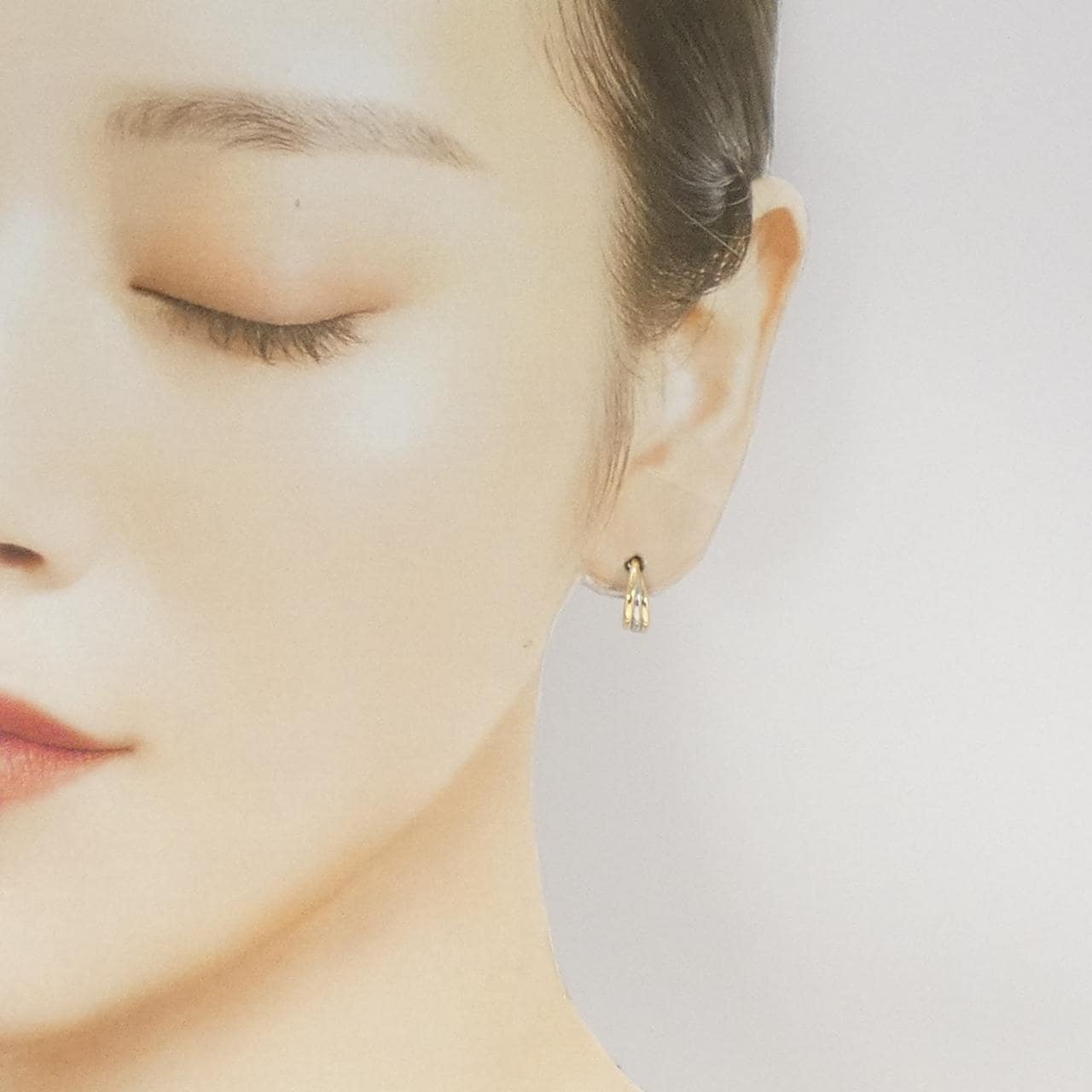 K18YG/PT900 ピアス 片耳