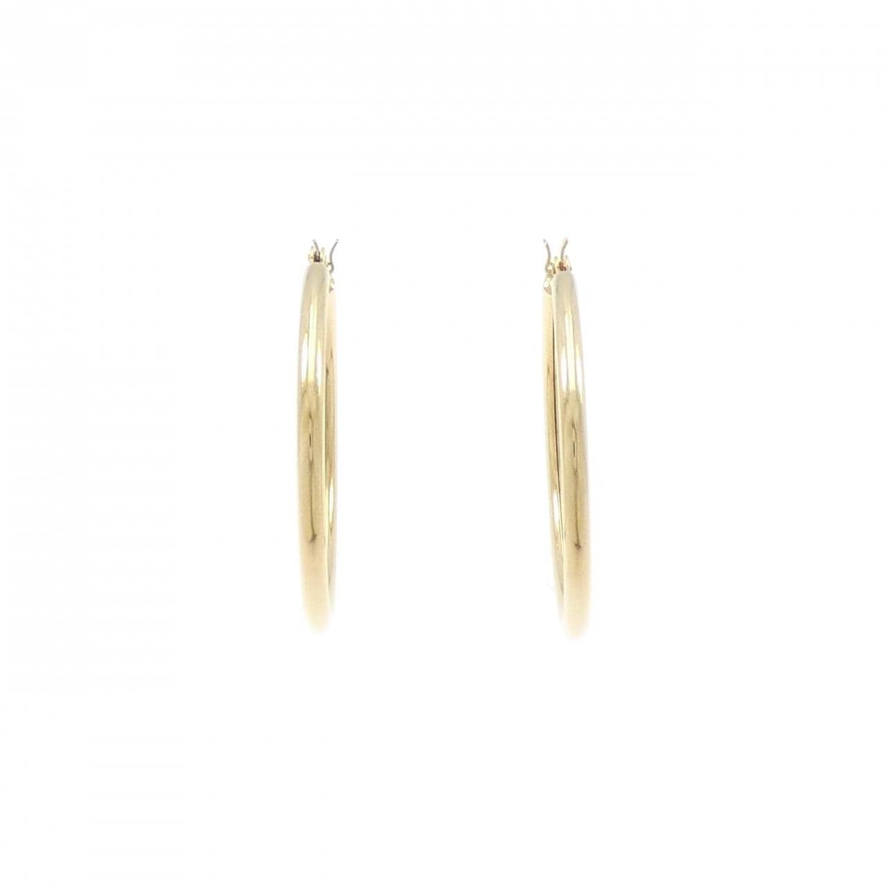 K18YG フープ ピアス