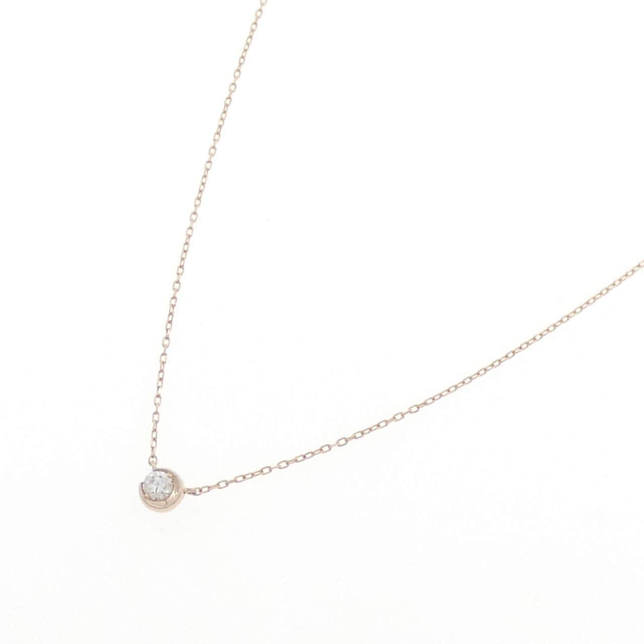 スタージュエリー ムーンセッティング ネックレス 0.06CT