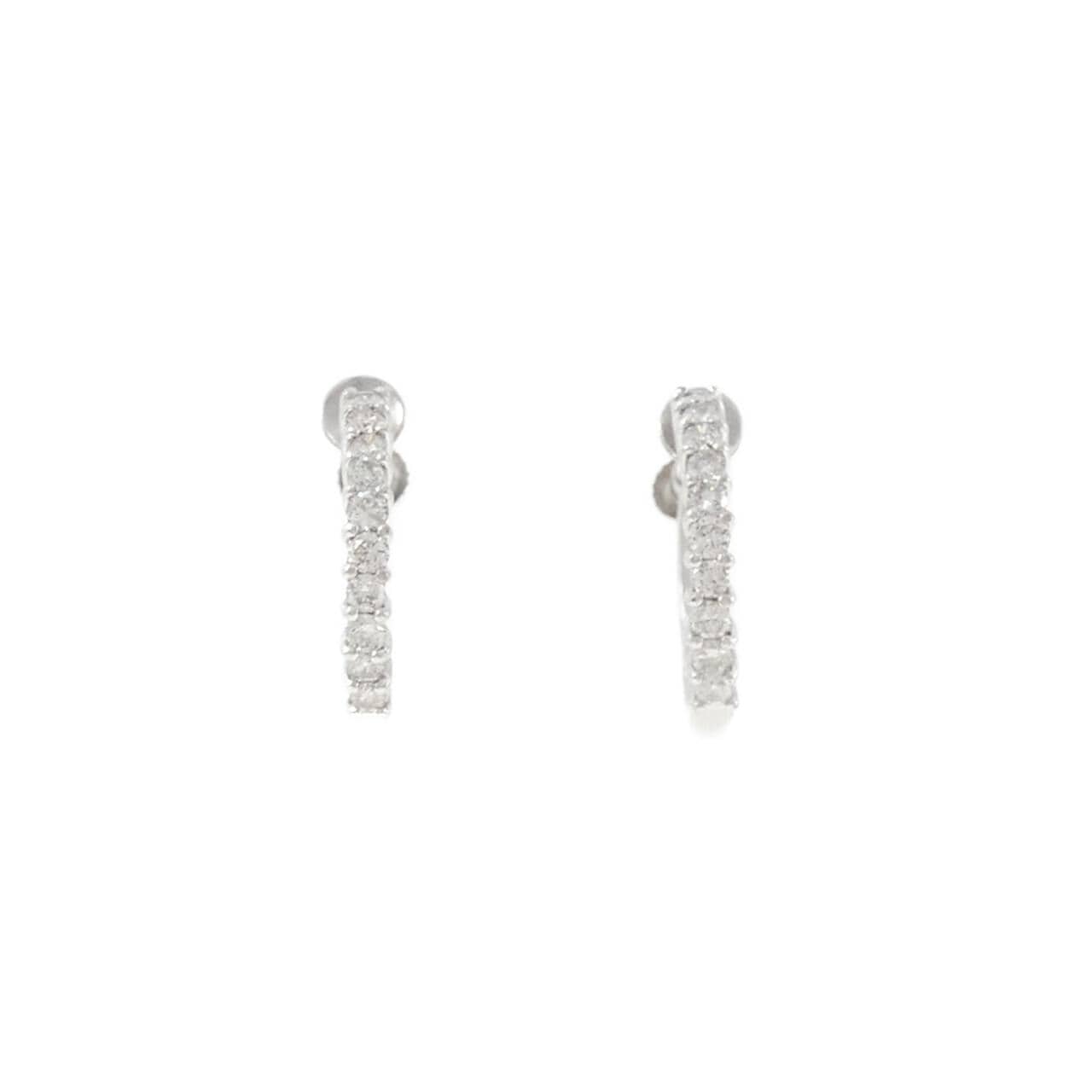 K18WG ダイヤモンド イヤリング 0.40CT