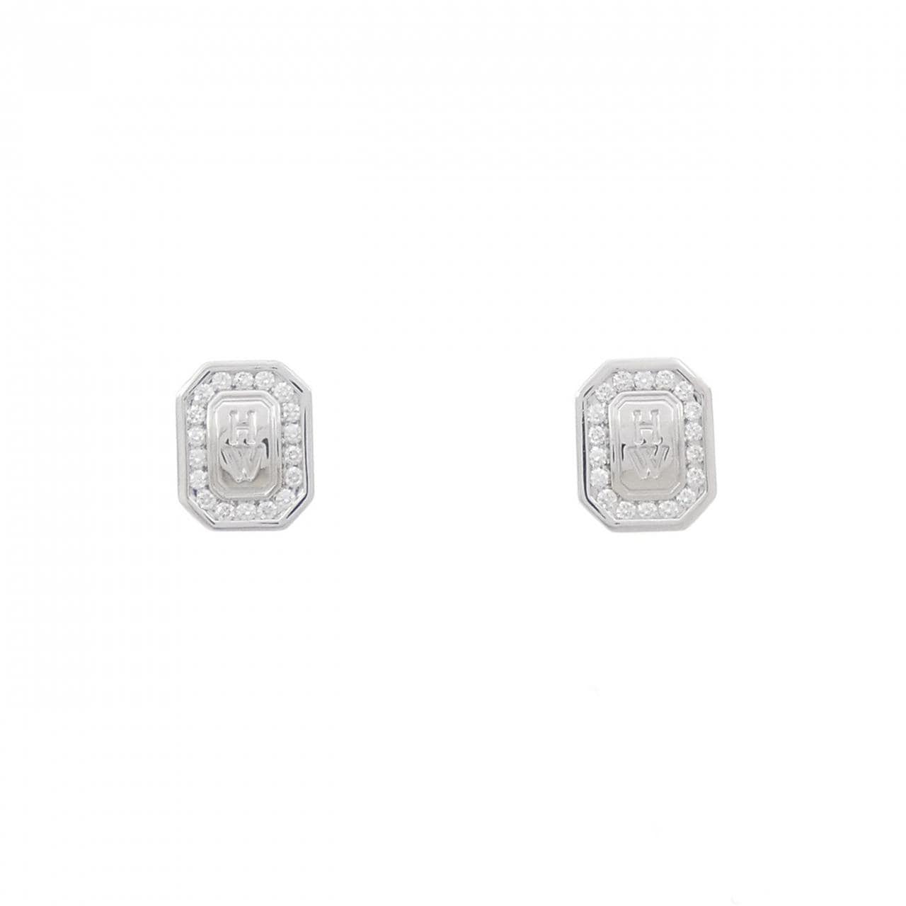 HARRY WINSTON HW 徽标耳环