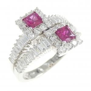 750WG ルビー リング 0.60CT