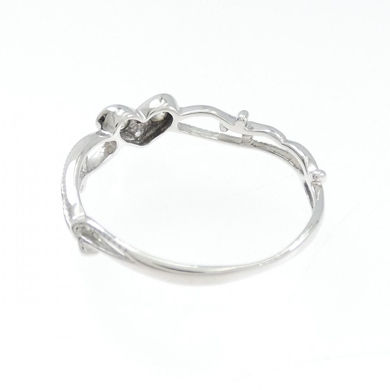 K10WG ハート ダイヤモンド リング