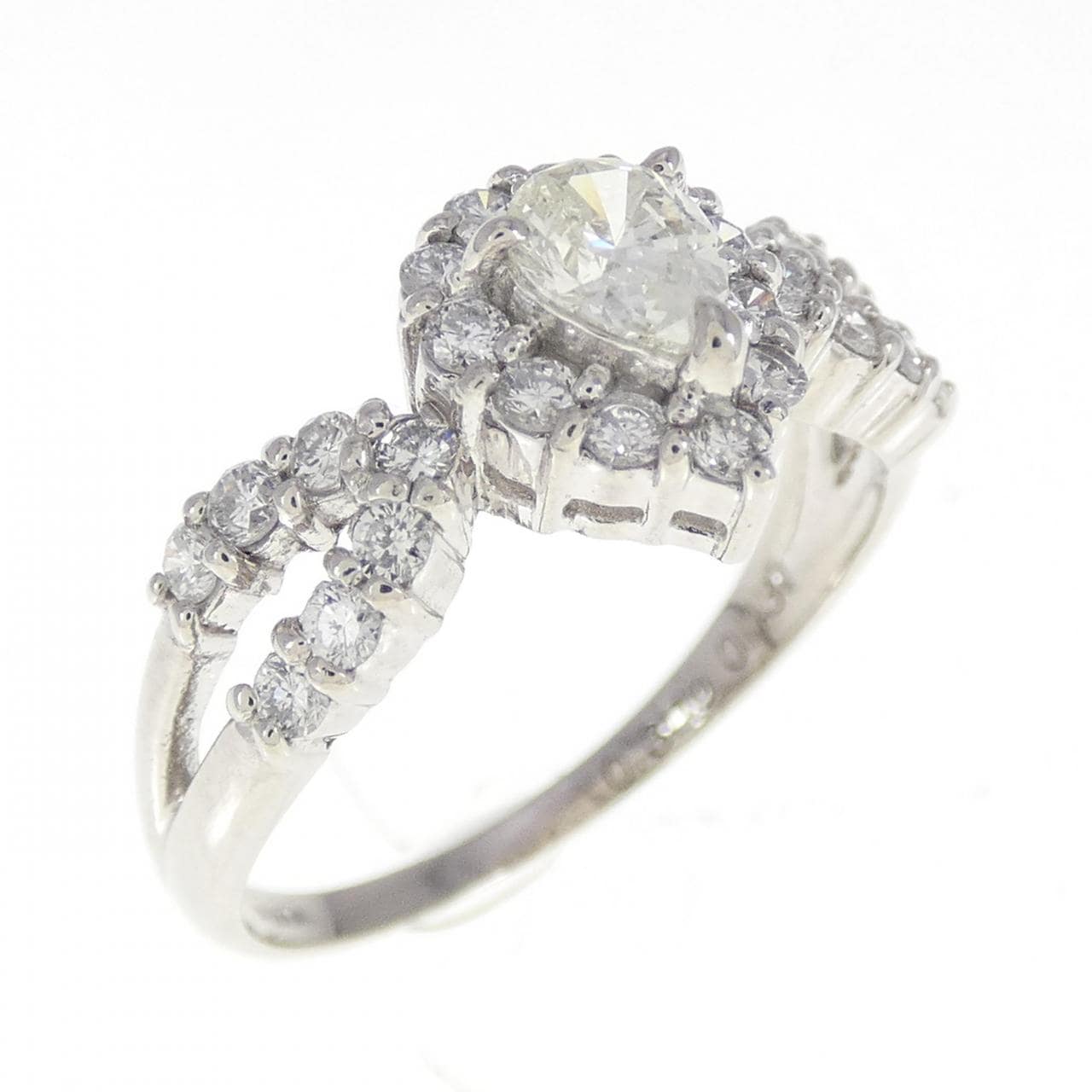 PT ダイヤモンド リング 0.300CT K VS1 ペアシェイプ