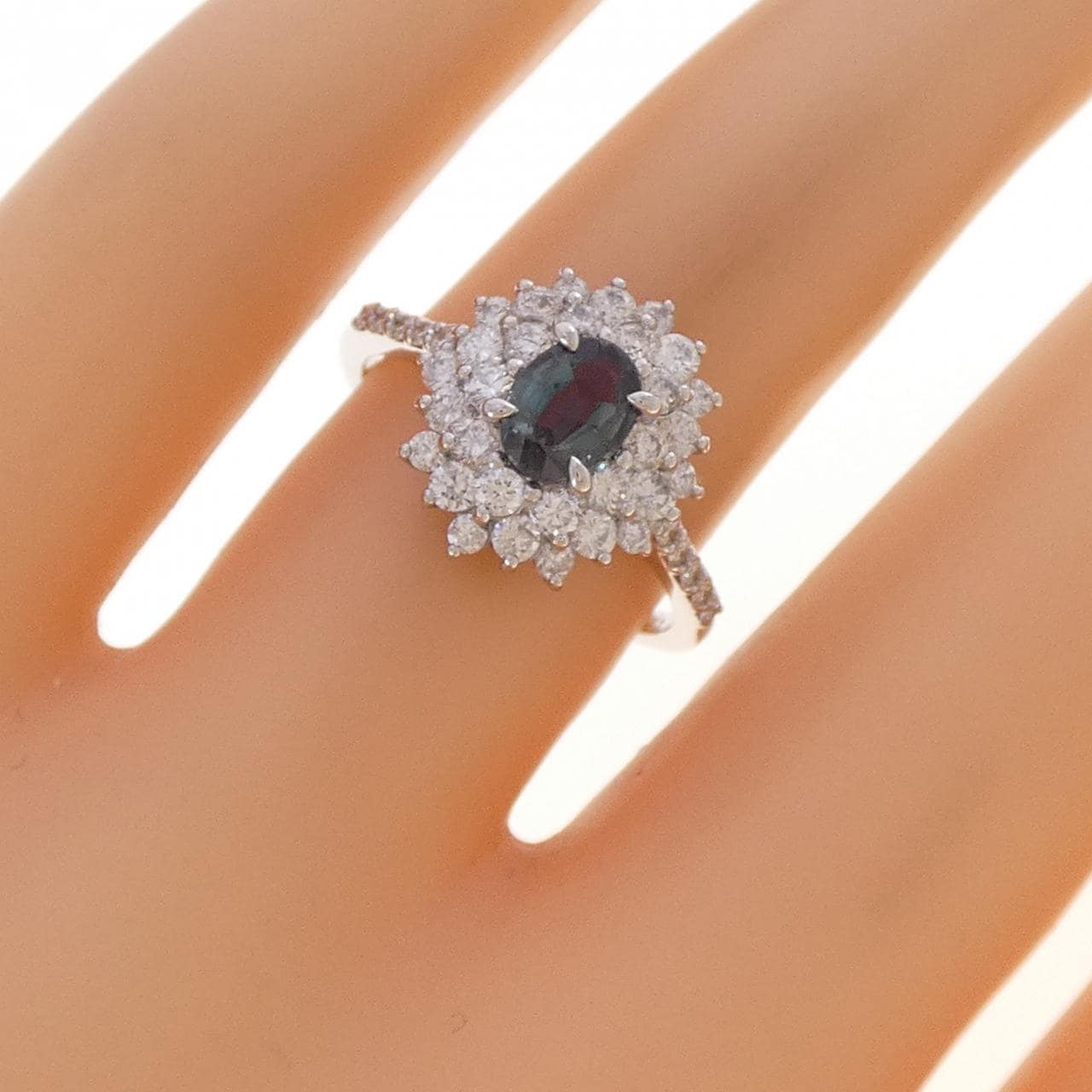 PT950 アレキサンドライト リング 0.52CT ブラジル産
