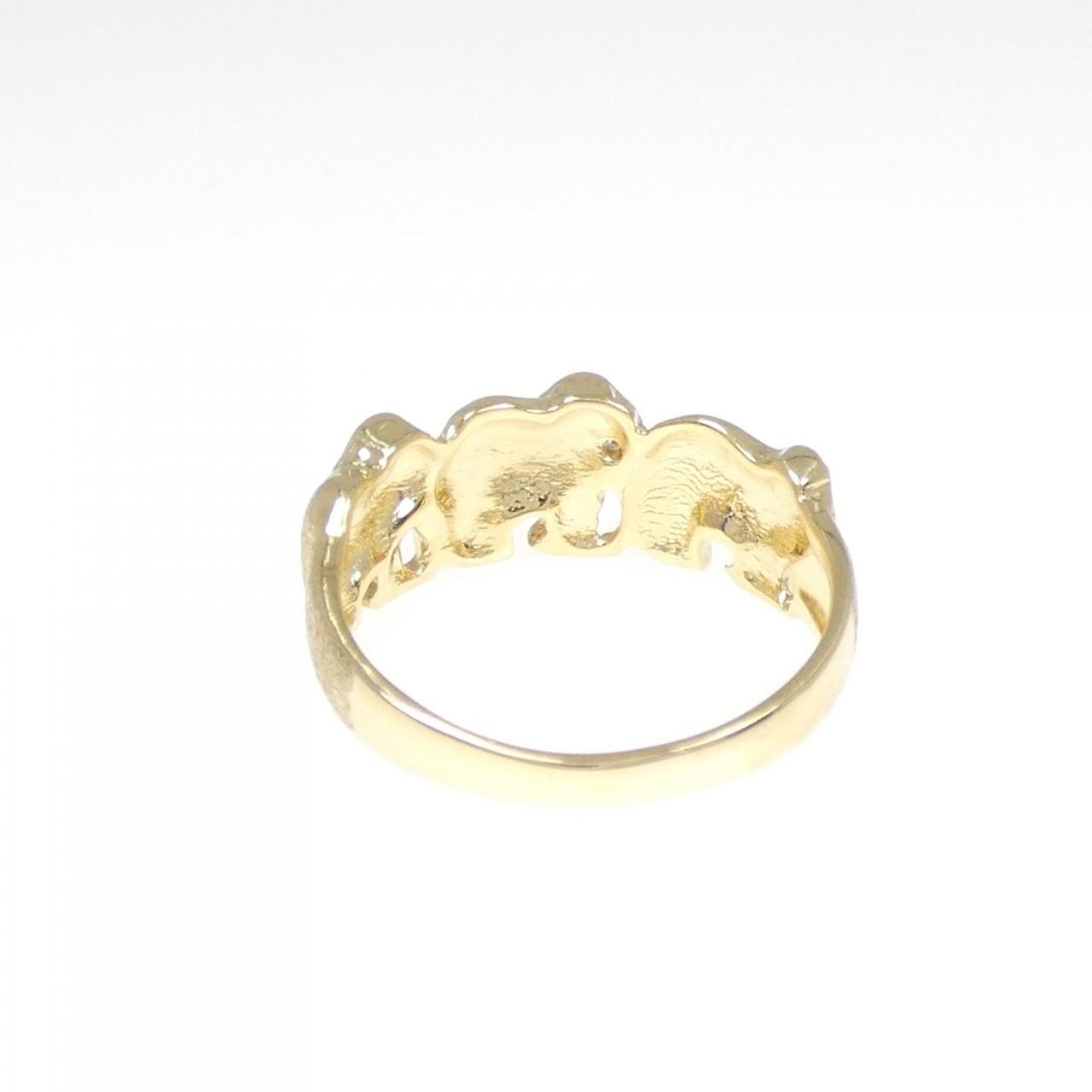 K18YG大象鑽石戒指0.01CT