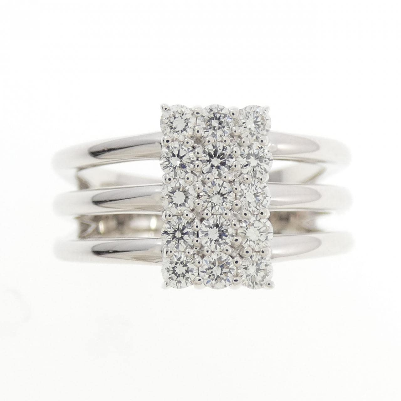 K18WG ダイヤモンド リング 0.45CT