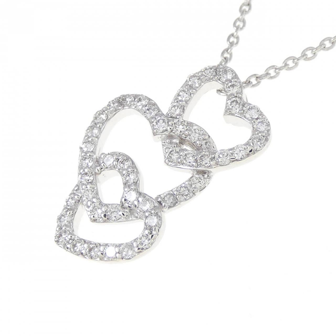 ポンテヴェキオ ハート ダイヤモンド ネックレス 0.40CT