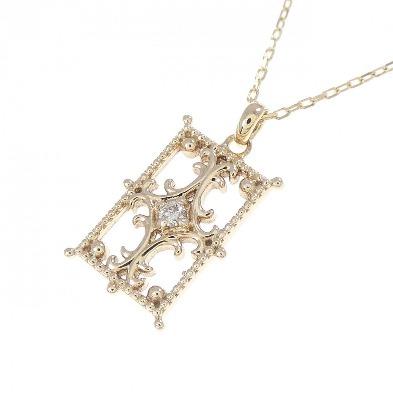 K10YG ダイヤモンド ネックレス 0.01CT