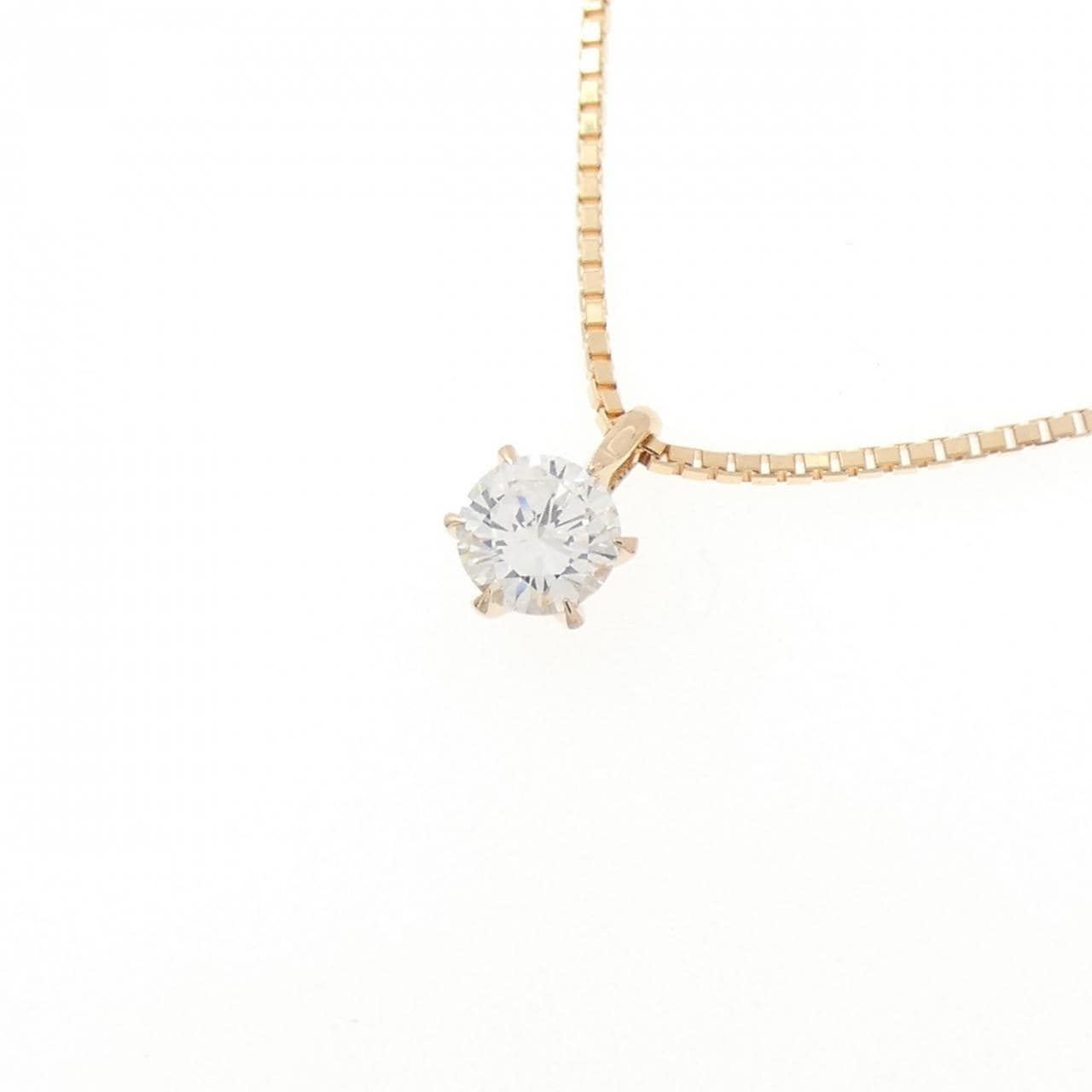 K18PG ソリティア ダイヤモンド ネックレス 0.20CT