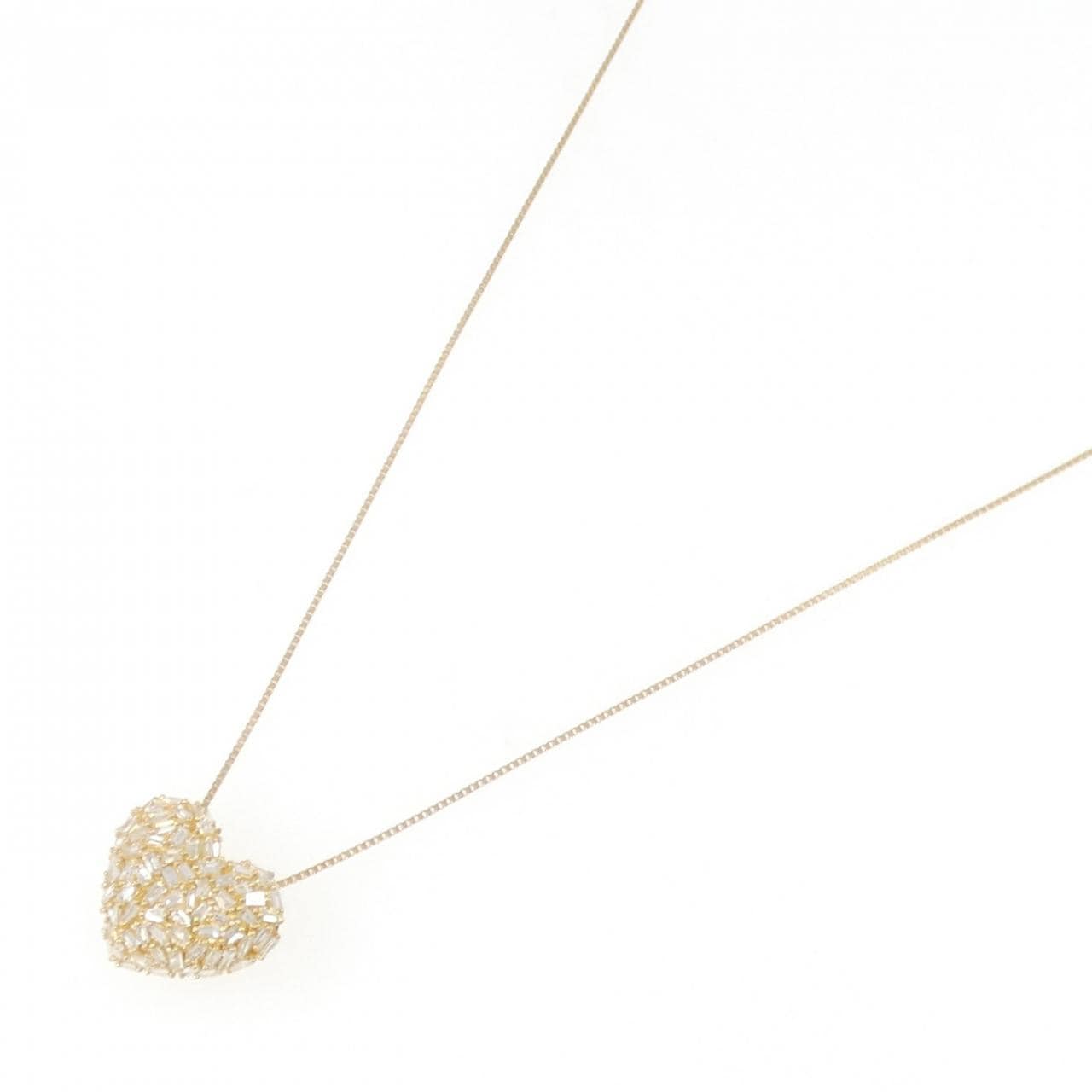 K18YG heart Diamond necklace 0.40CT