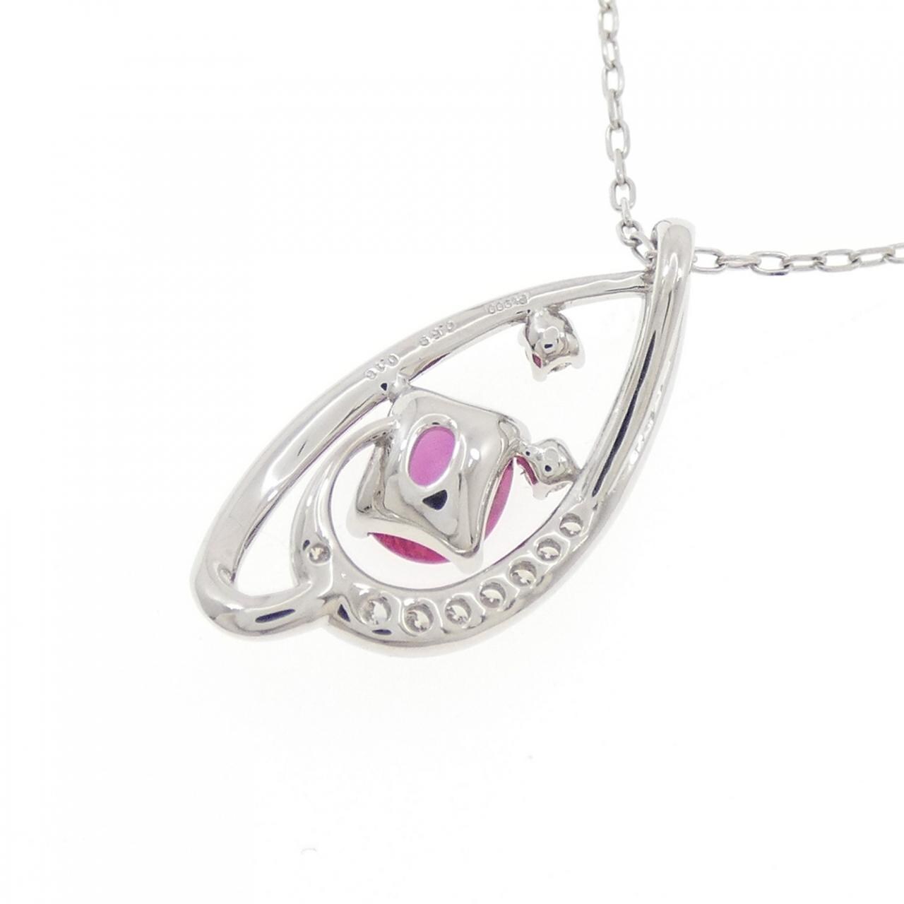 【新品】PT900/PT850 ルビー ネックレス 0.59CT