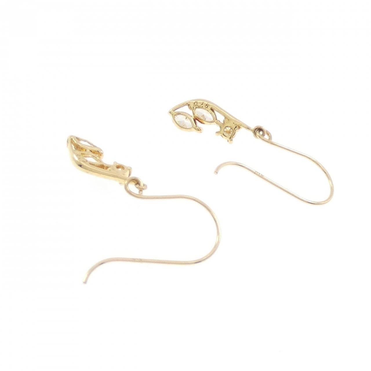 【新品】K18YG ダイヤモンド ピアス 0.30CT