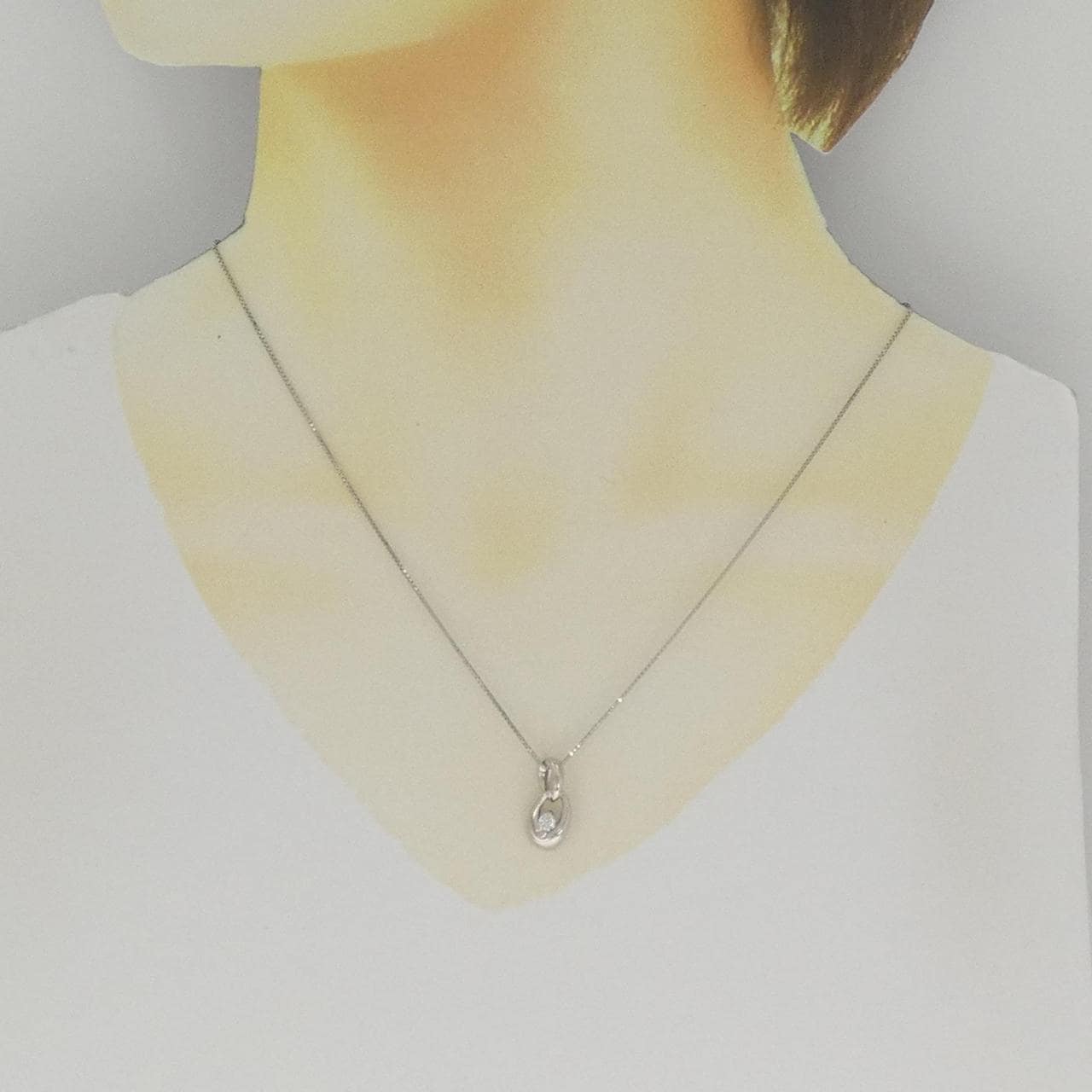 PT900/PT850 ダイヤモンド ネックレス 0.13CT