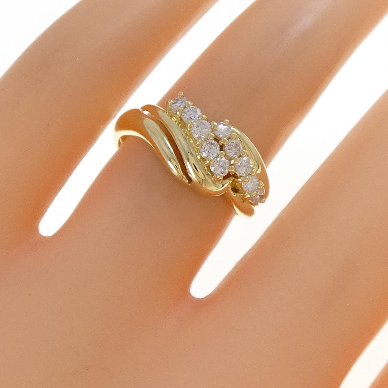 K18YG ダイヤモンド リング 0.33CT