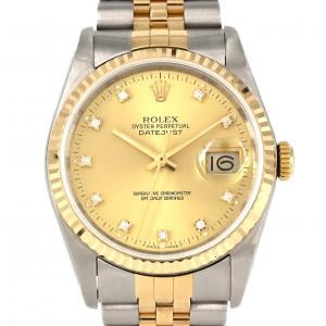 【ノーメンテナンス還元価格】ロレックス デイトジャスト 16233G. SSxYG 自動巻 R番