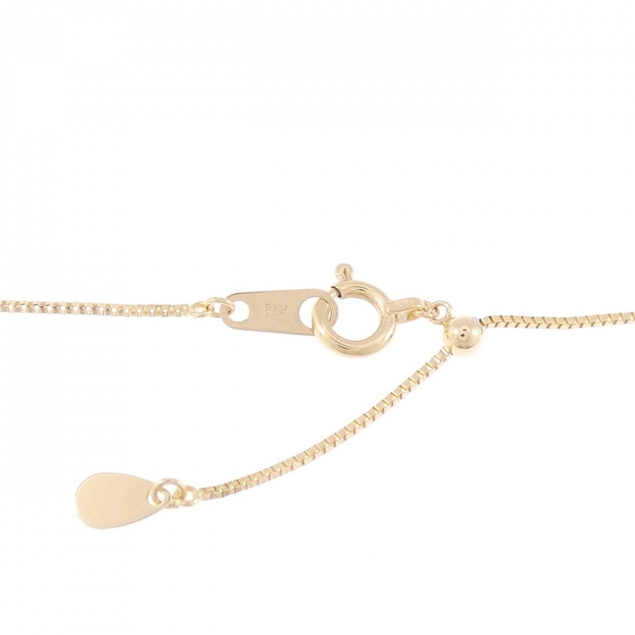 K18YG フラワー ダイヤモンド ネックレス 0.50CT