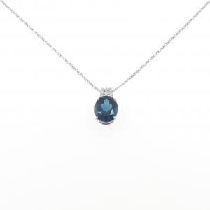 PT950/PT850 ブルートパーズ ネックレス 5.70CT