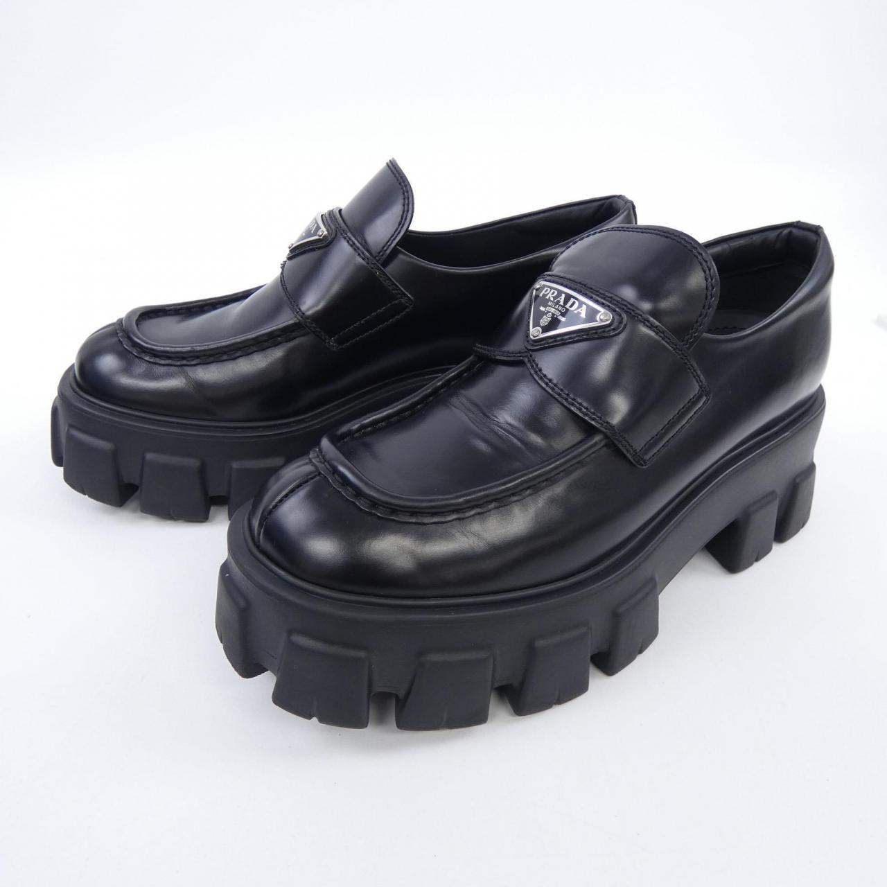 プラダ PRADA モノリス ローファー トライアングルロゴ 1D649M シューズ