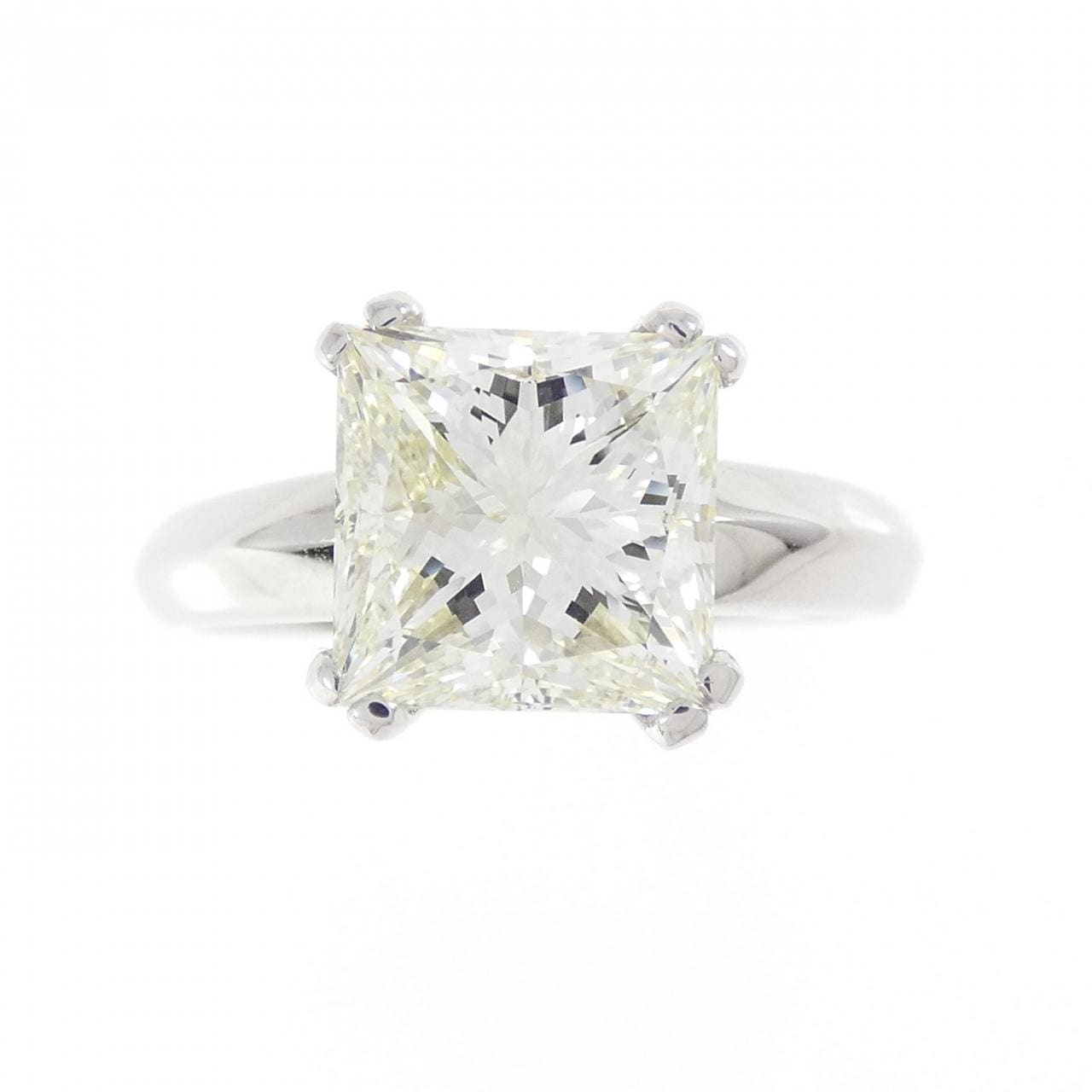 PT950 ダイヤモンド リング 3.014CT VLY VS1 ファンシーカット