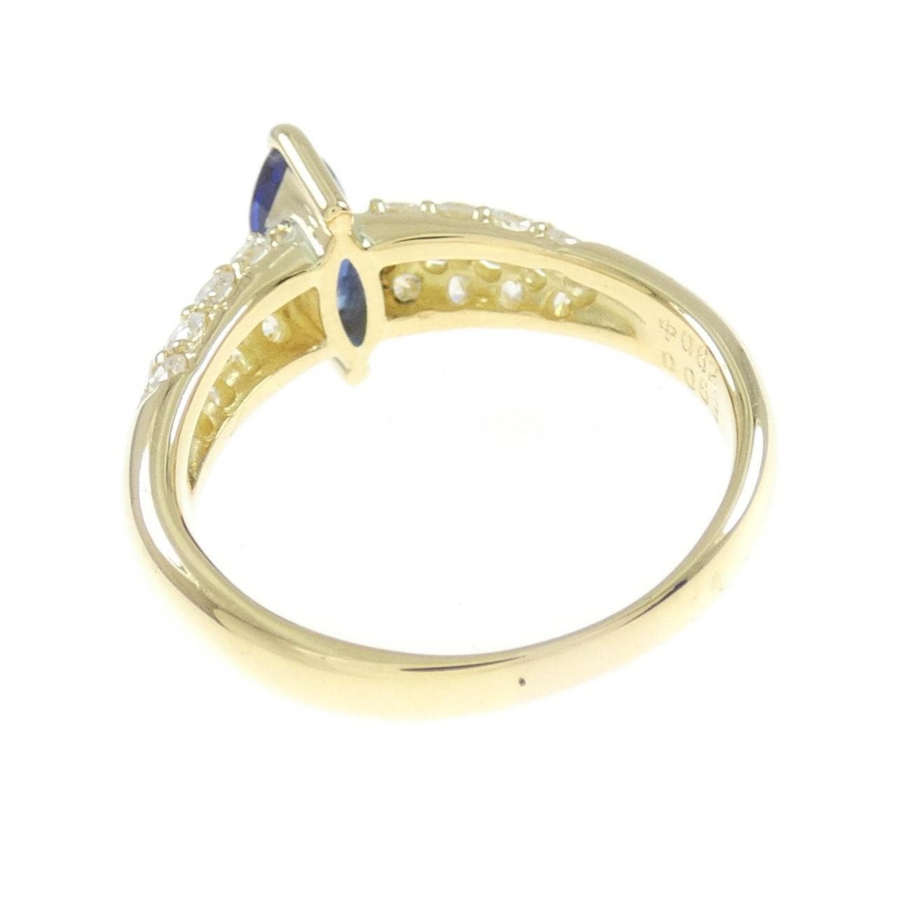 K18YG サファイヤ リング 0.62CT