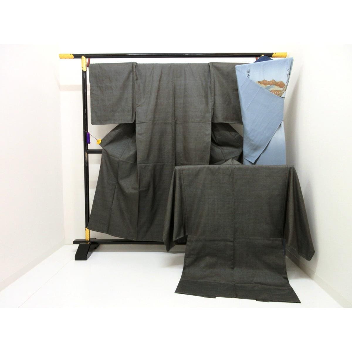 【未使用品】男物　【大島紬】１００山　きもの・羽織・長襦袢　３点セット