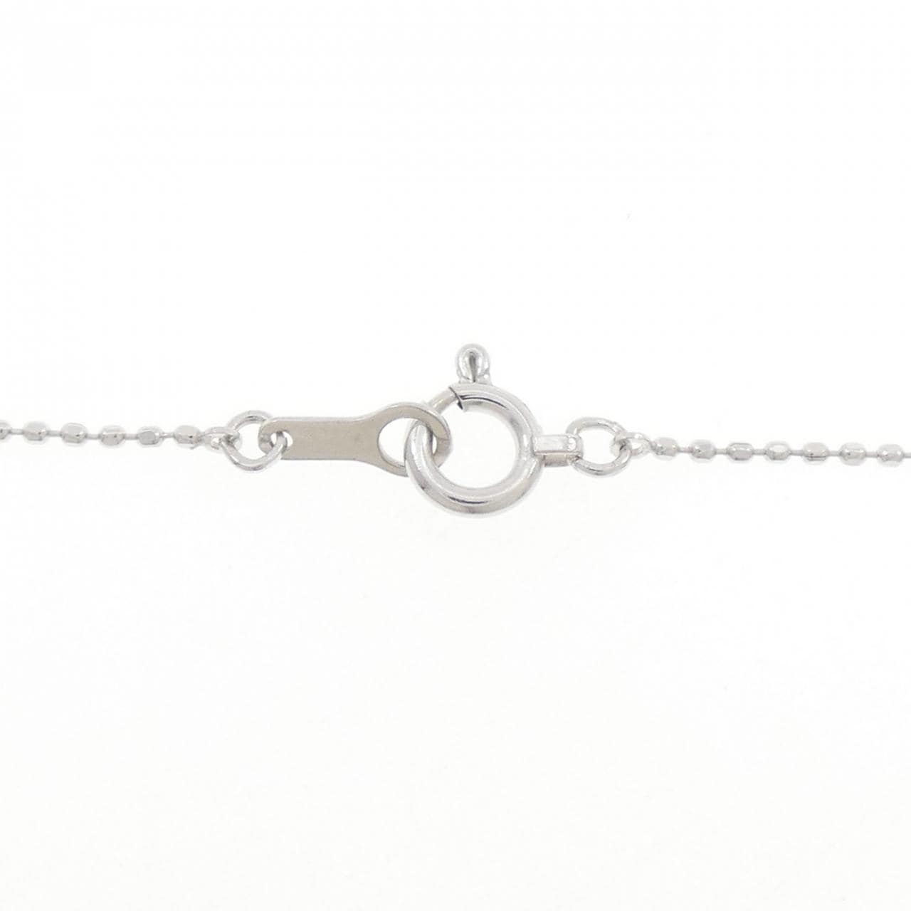 K14WG/K18WG フラワー デマントイドガーネット ネックレス 0.14CT