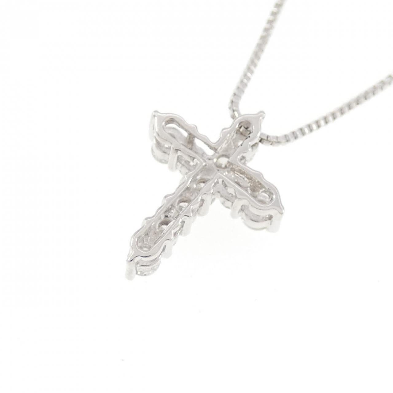 PT900/PT850 クロス ダイヤモンド ネックレス 0.30CT