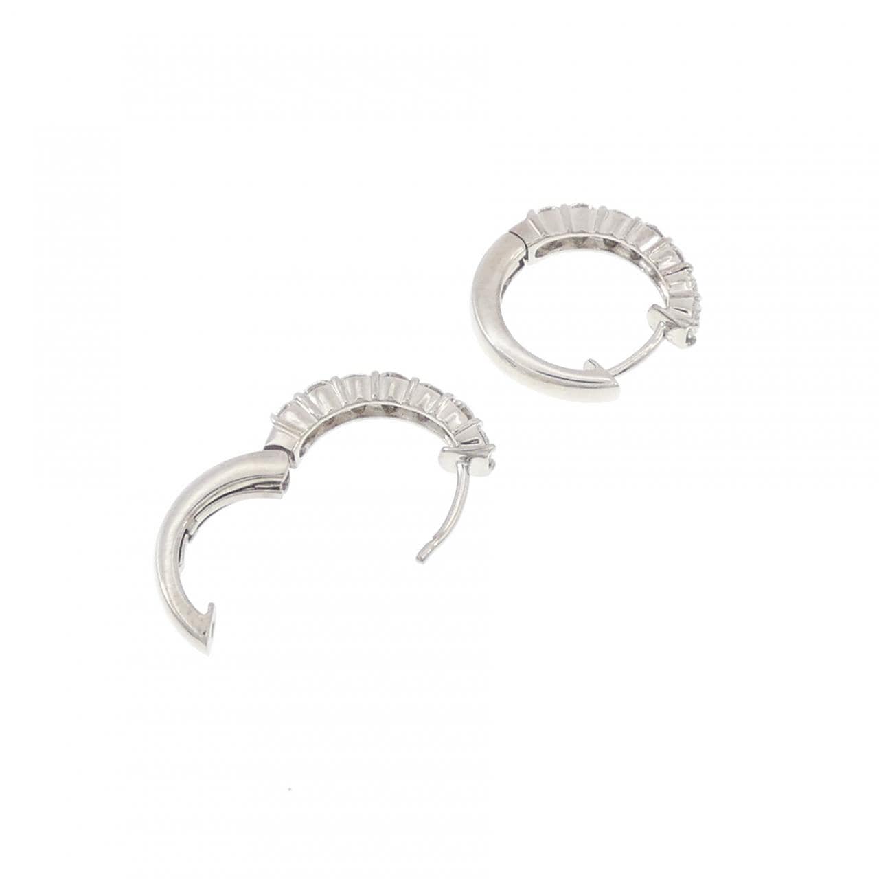 K18WG ダイヤモンド ピアス 1.00CT