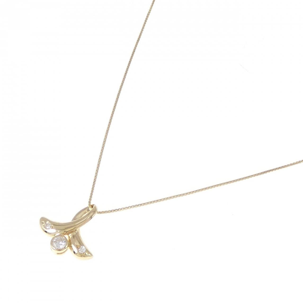 K18YG ダイヤモンド ネックレス 0.14CT