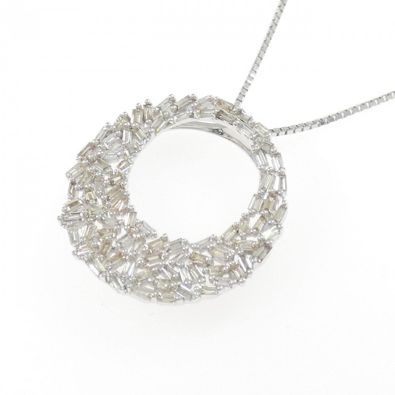 K18WG ダイヤモンド ネックレス 0.55CT
