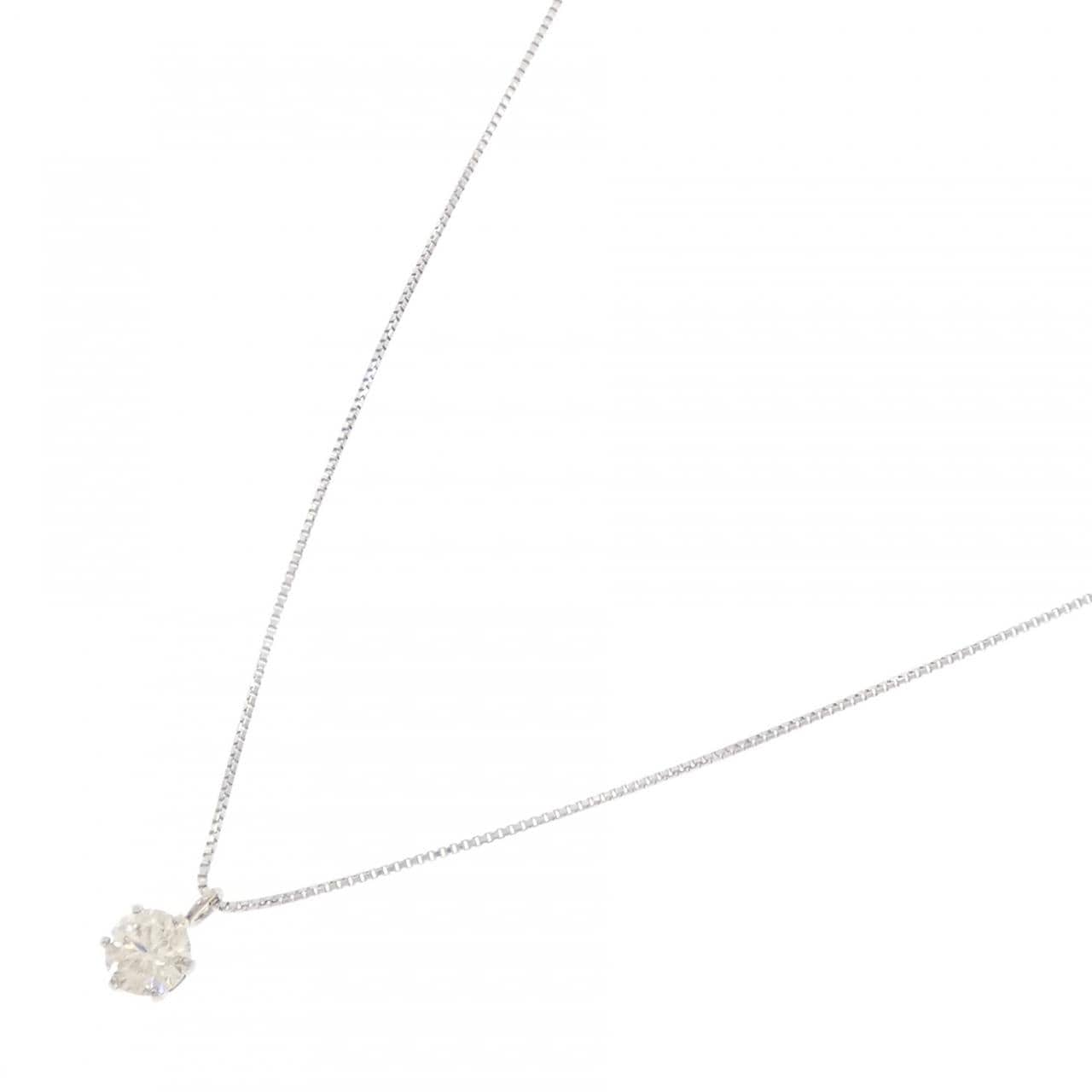 PT900/PT850 ソリティア ダイヤモンド ネックレス 0.30CT