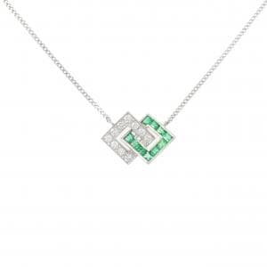PT900/PT850 エメラルド ネックレス 0.46CT