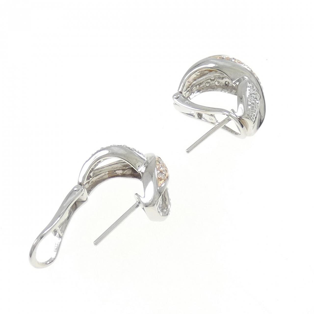 K18WG/K18PG ダイヤモンド ピアス 0.81CT