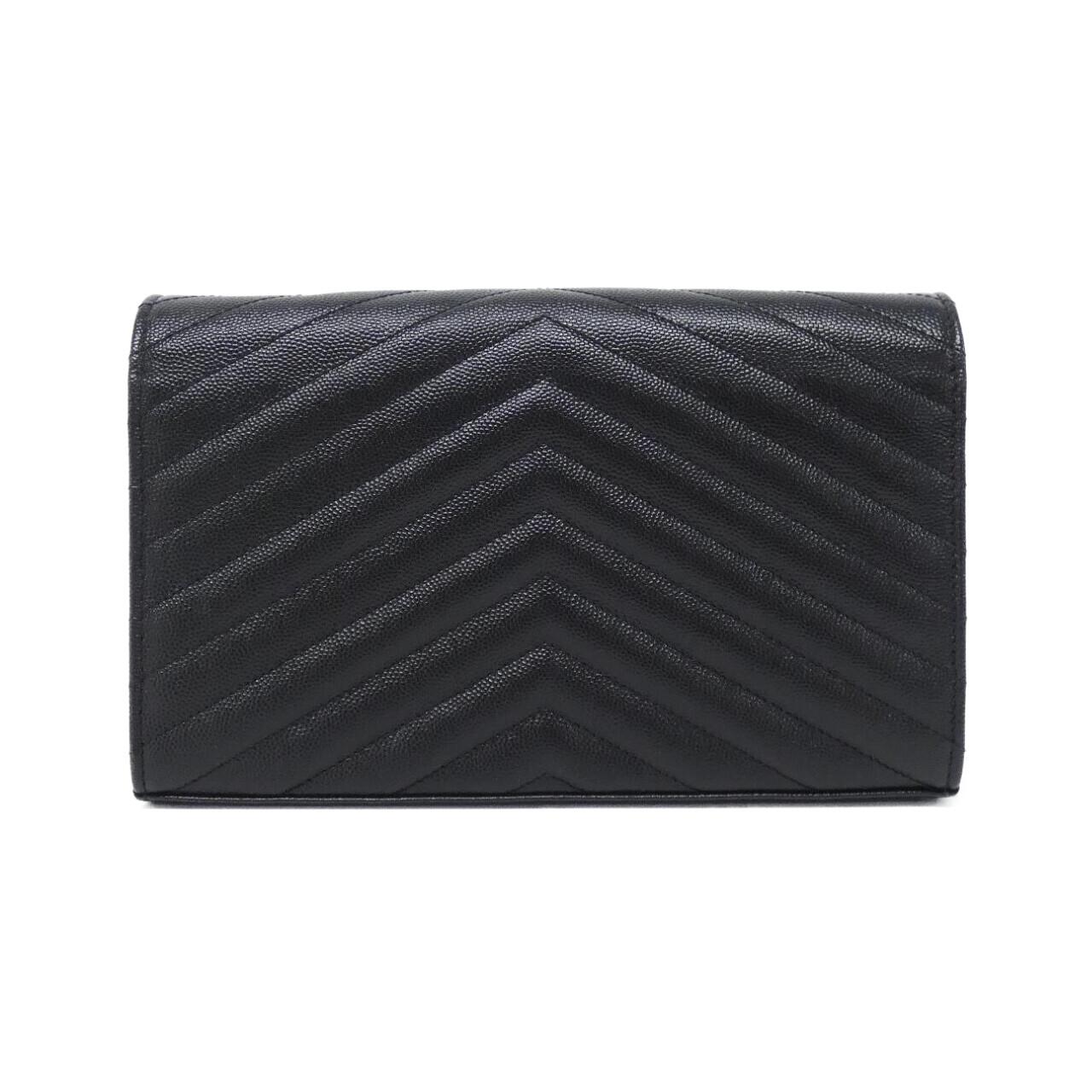 サンローラン 377828 BOW05 チェーンウォレット