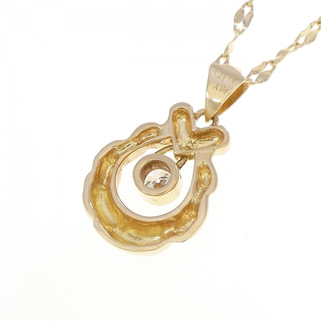 K18YG ダイヤモンド ネックレス 0.14CT